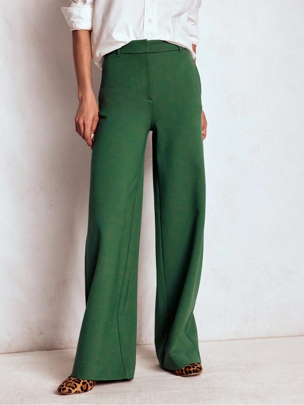 Boden Dark Green Belgravia Ponte Trousers Sz 6